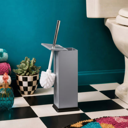 Grey Square Toilet Brush
