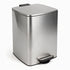 20L Square Stainless Steel Kitchen Pedal Bin - Brushed