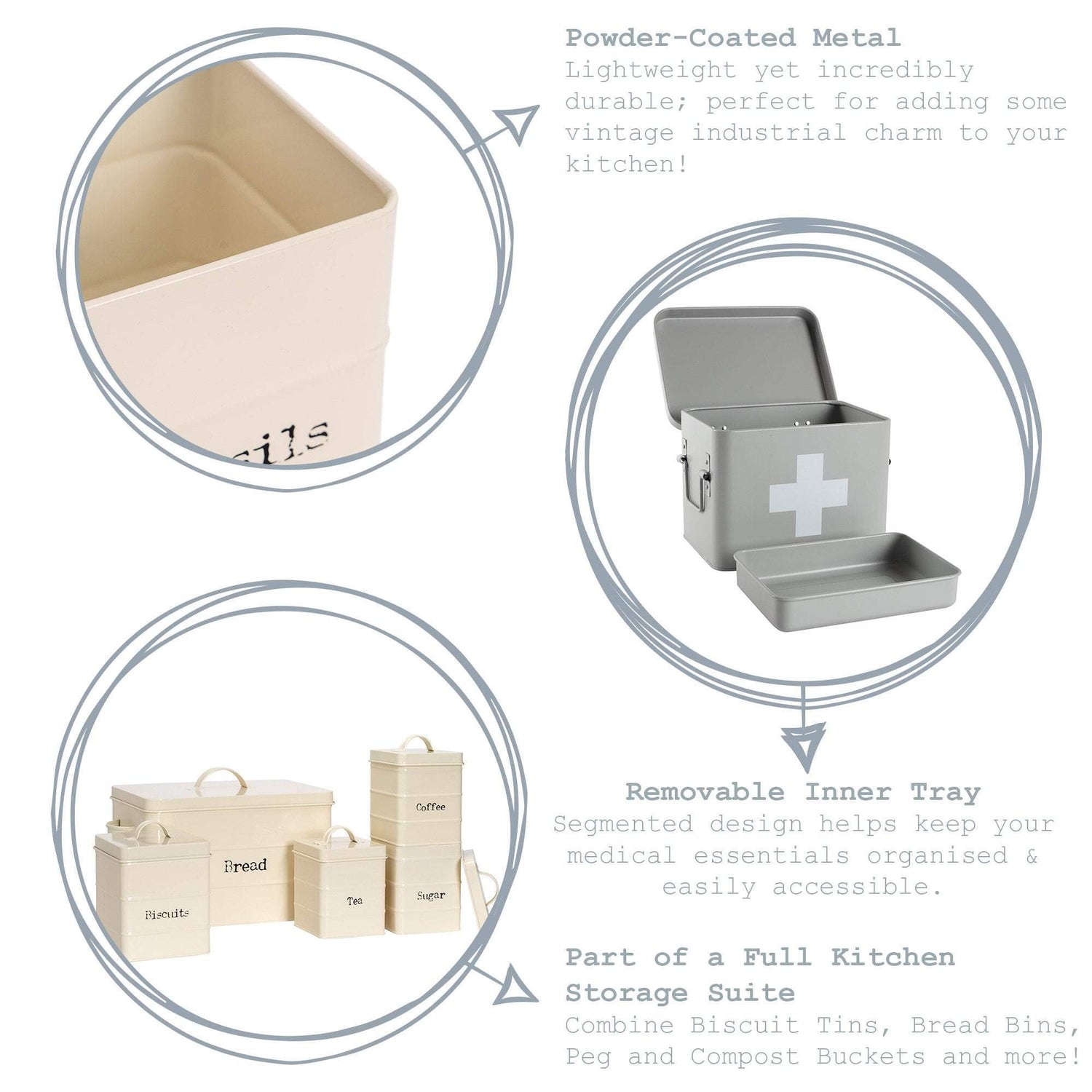 Red Vintage First Aid Tin