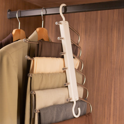 6-in-1 Space-Saving Trouser Hanger - White