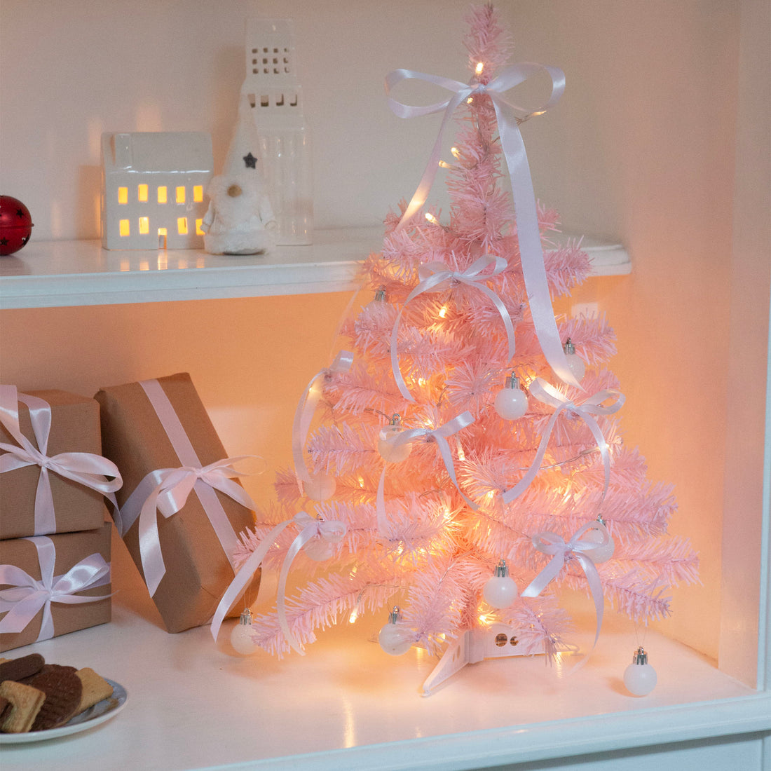 Artificial Christmas Tree - 2ft - Pink