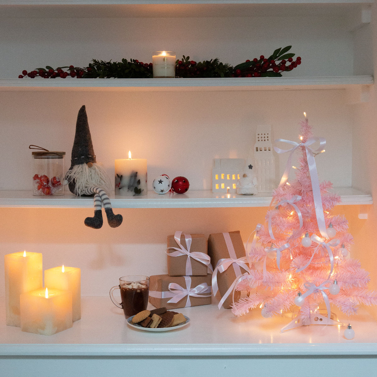 Artificial Christmas Tree - 2ft - Pink