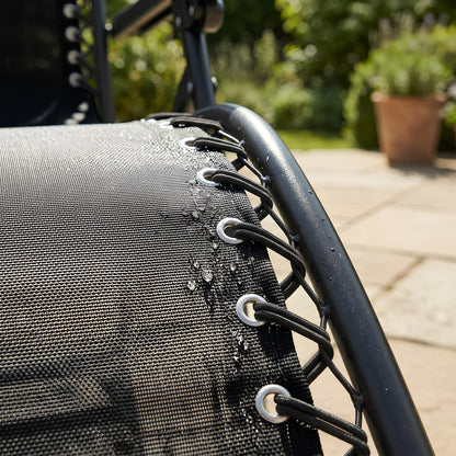 2 Piece Zero Gravity Chair Set - Black