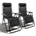 Harbour Housewares 2 Piece Zero Gravity Chair Set - Black