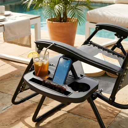 2 Piece Zero Gravity Chair Set - Grey