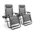 2 Piece Zero Gravity Chair Set - Grey