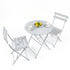 White Two-Seater Round Bistro Set