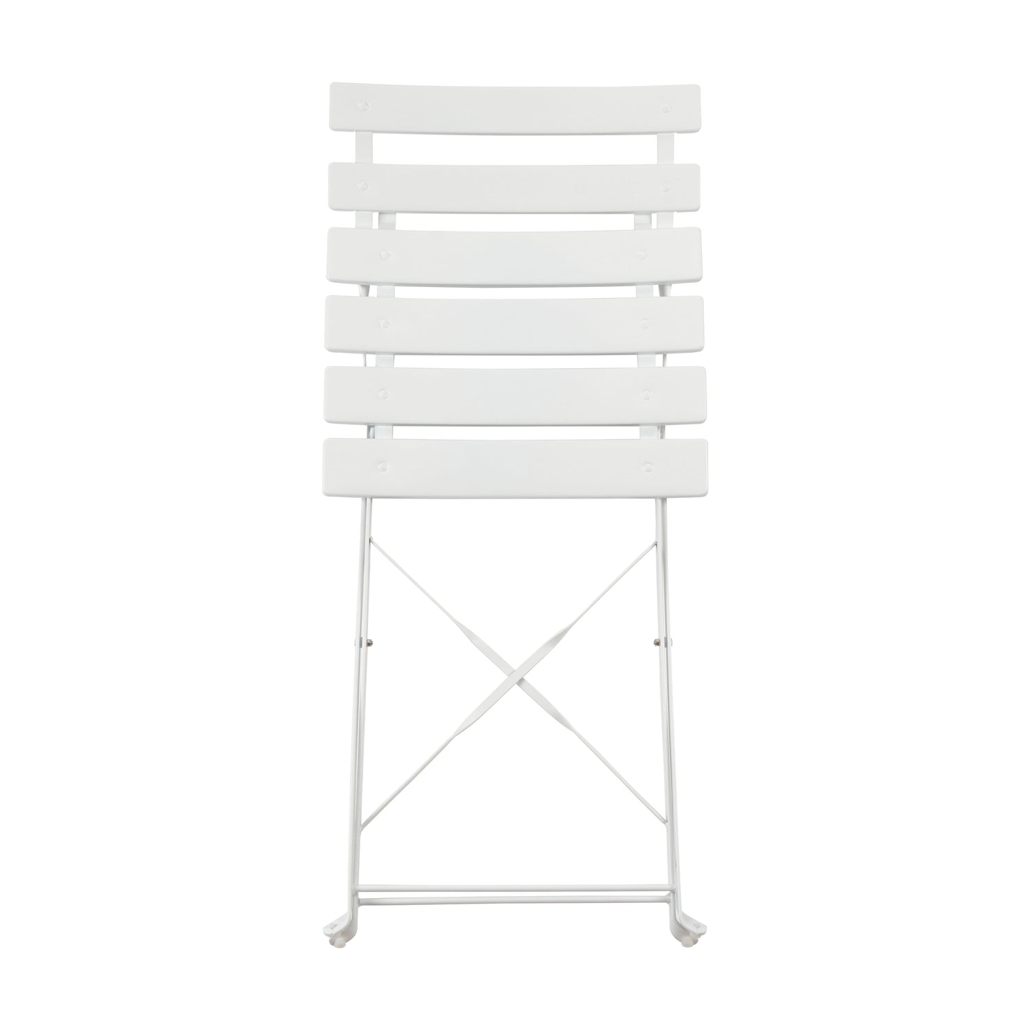 White Two-Seater Round Bistro Set