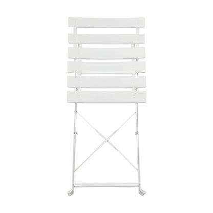 White Two-Seater Round Bistro Set