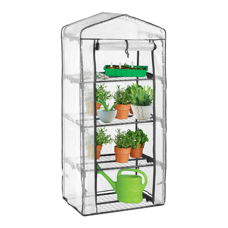 Plastic 4 Tier Mini Greenhouse - 3ft x 6ft - By Harbour Housewares