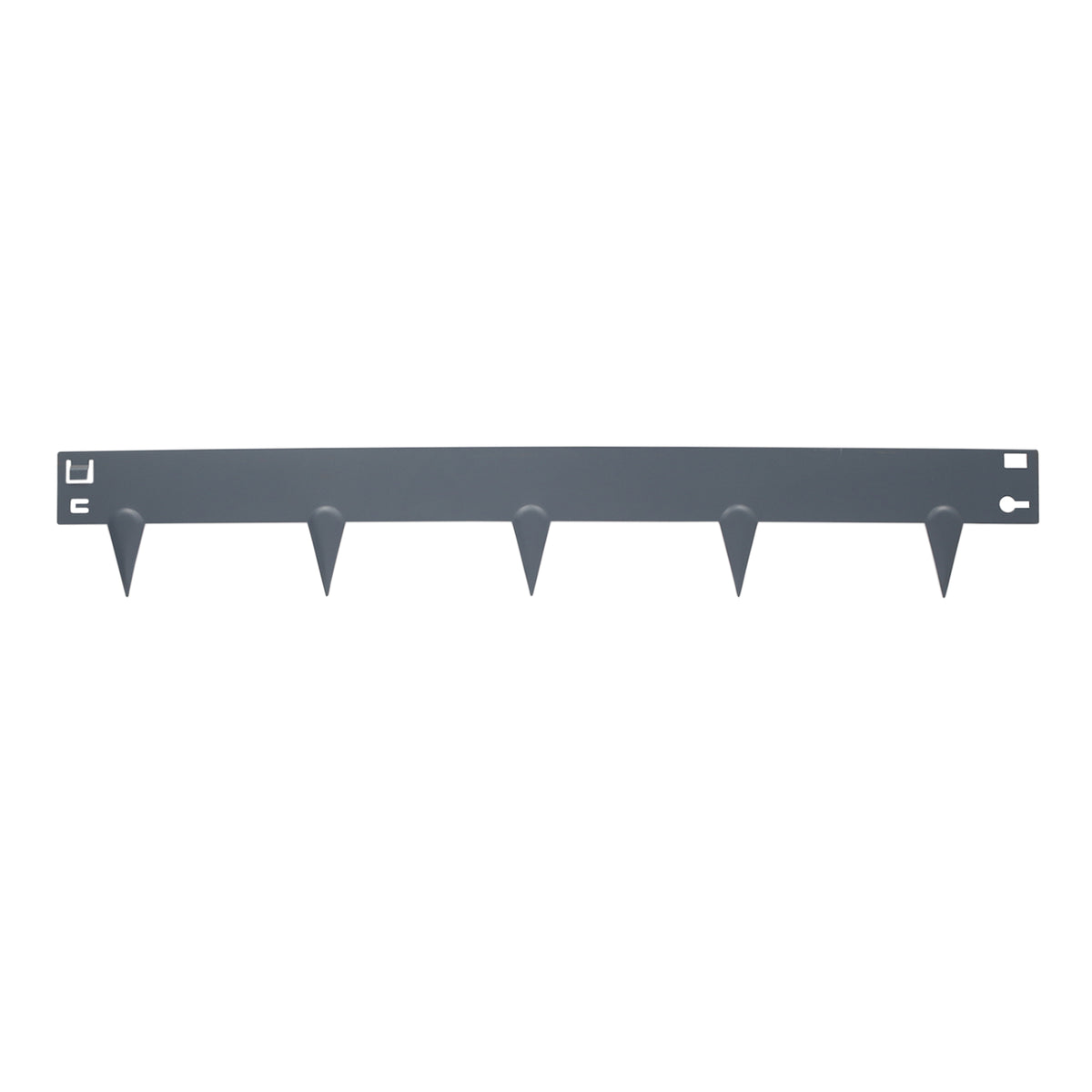 5pc Grey Steel Lawn Edging Set - 5m x 8cm