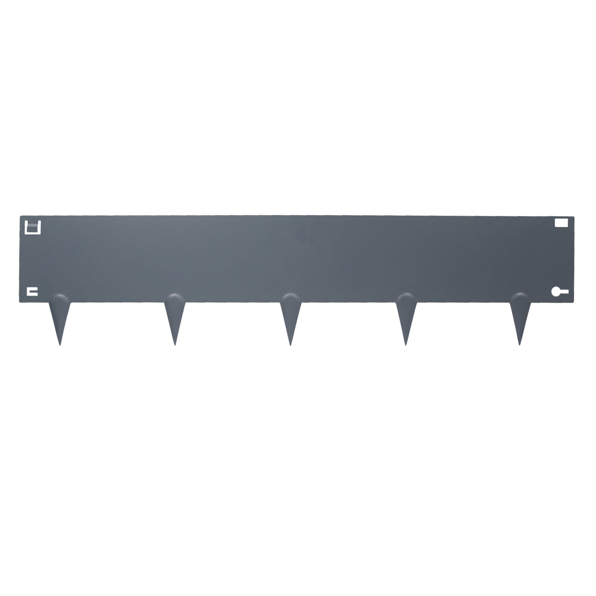 5pc Grey Steel Lawn Edging Set - 5m x 16cm