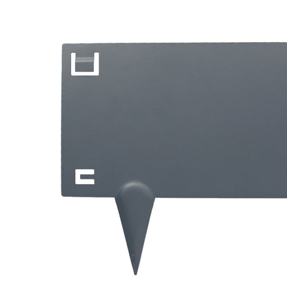 5pc Grey Steel Lawn Edging Set - 5m x 16cm