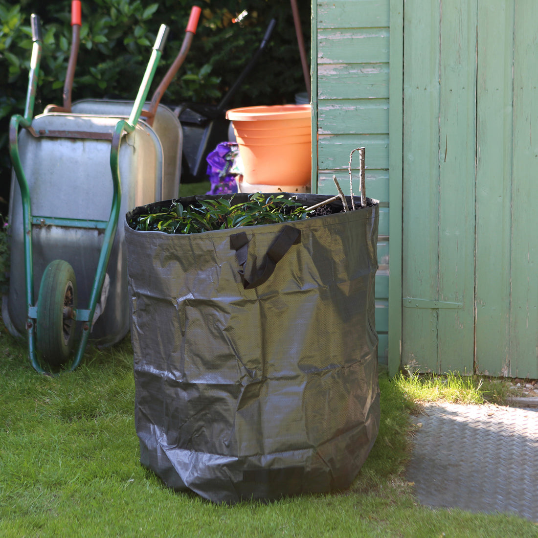 270L Black Heavy-Duty Garden Waste Bags - Pack of 2