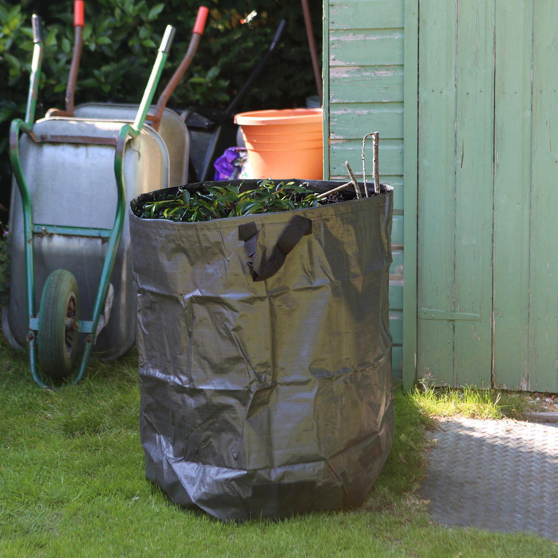 300L Black Heavy-Duty Garden Waste Bags - Pack of 2
