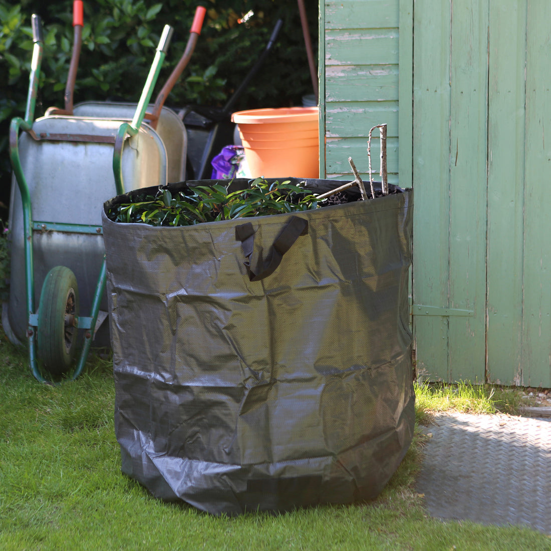 400L Black Heavy-Duty Garden Waste Bags - Pack of 2