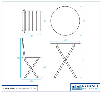 Sage Green Two-Seater Round Bistro Set
