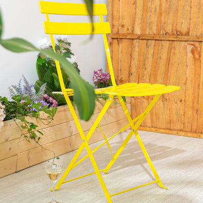 Yellow Two-Seater Round Bistro Set