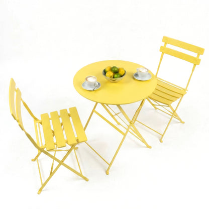 Yellow Two-Seater Round Bistro Set