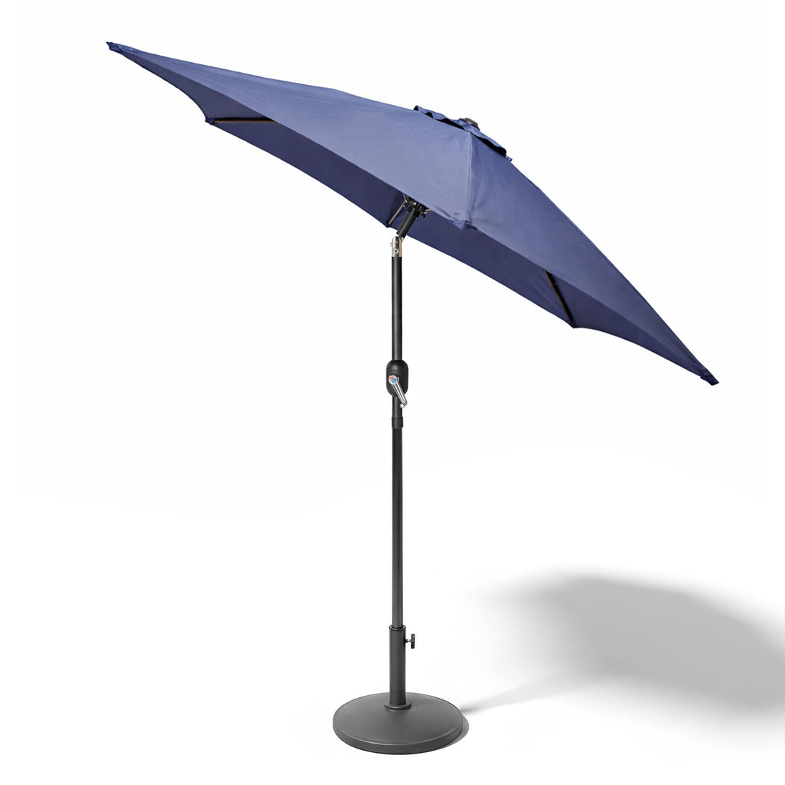 2.3M Tilting Garden Parasol and Base Set - Navy