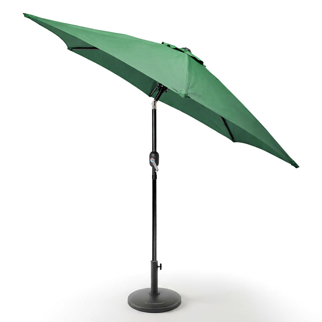 2.7M Tilting Garden Parasol and Base Set - Green