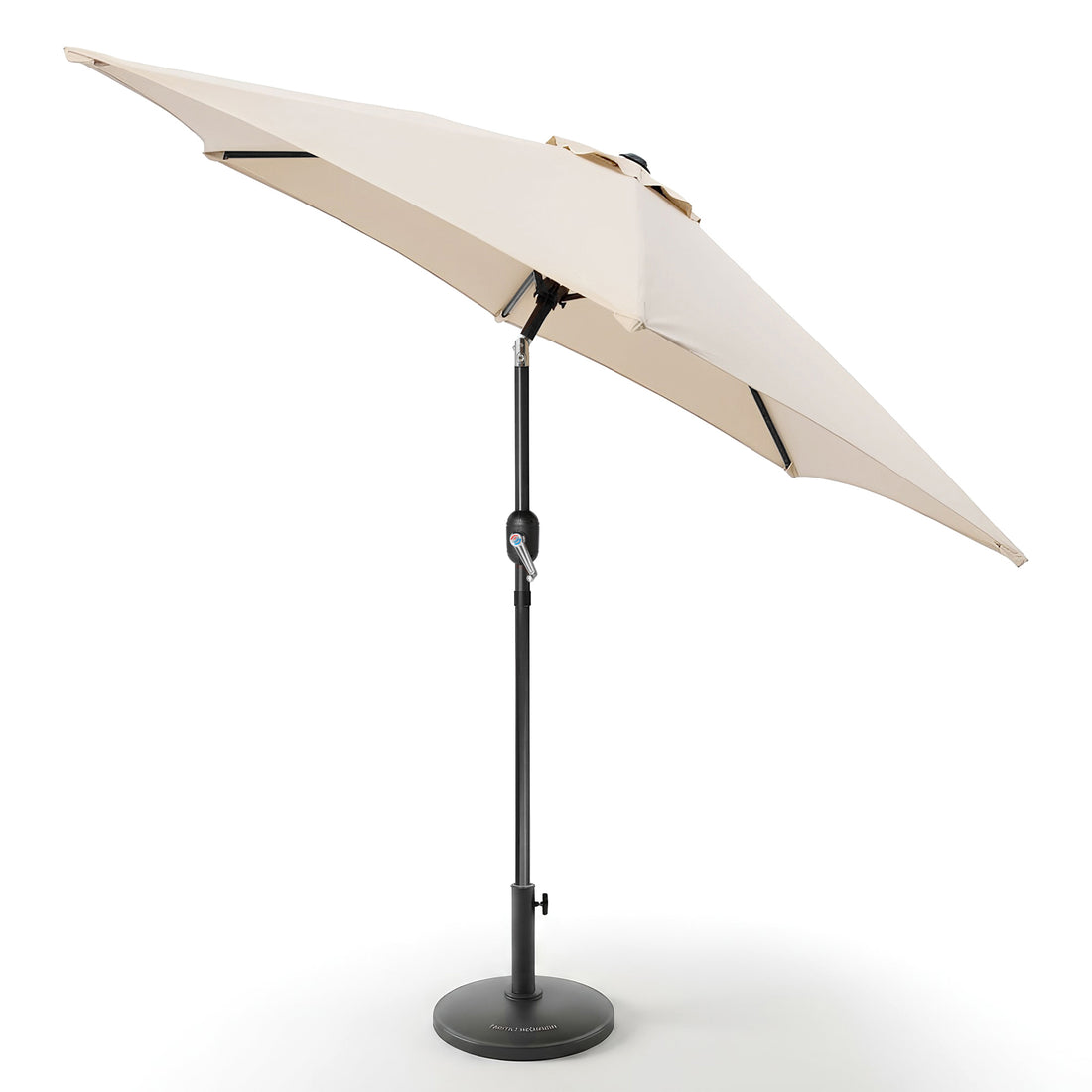 2.7M Tilting Garden Parasol and Base Set - Natural