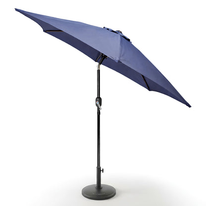 2.7M Tilting Garden Parasol and Base Set - Navy