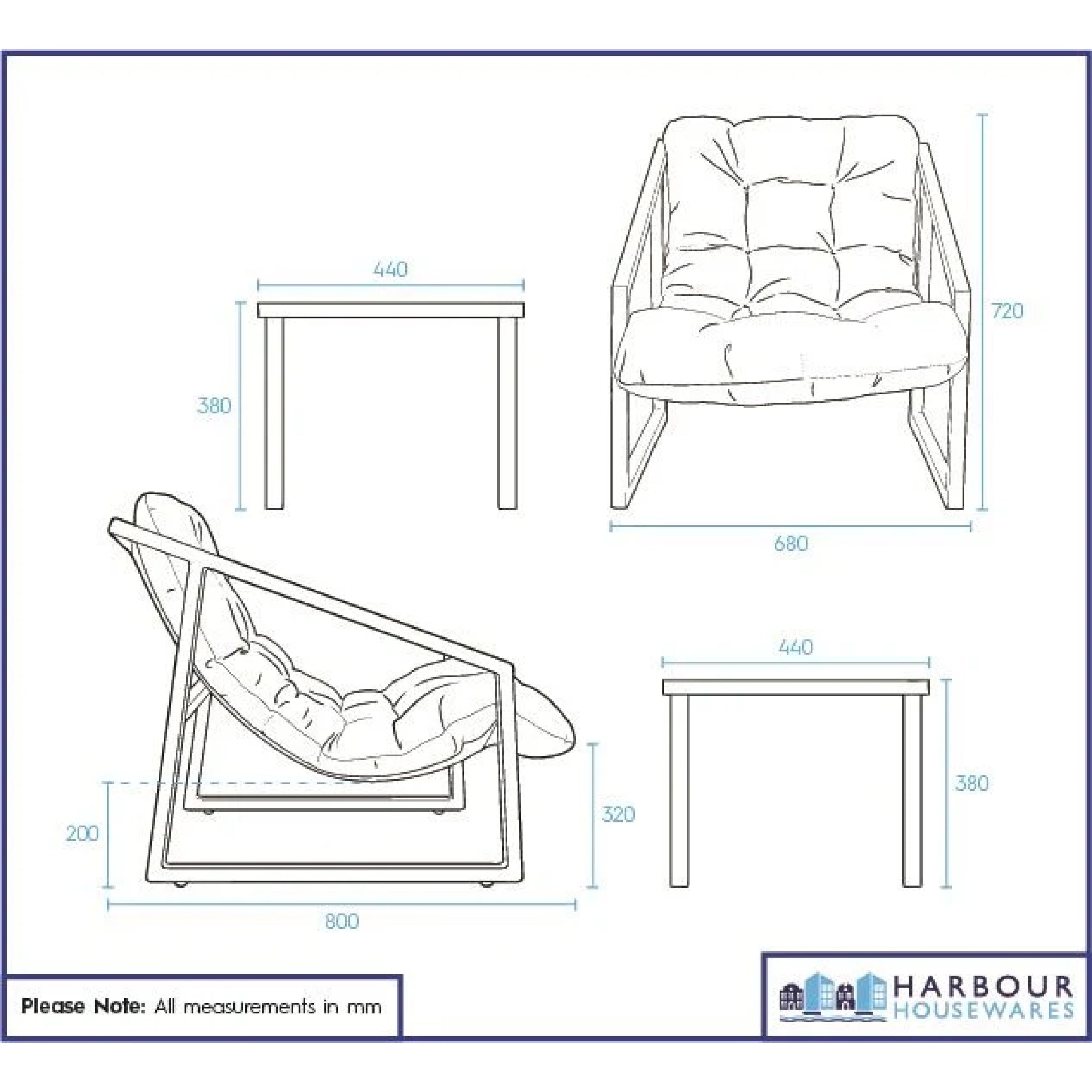 3 Piece Padded Patio Bistro Set - Beige
