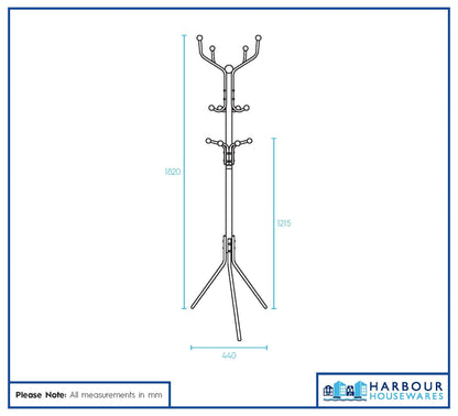 Black Free-Standing Steel Coat Rack