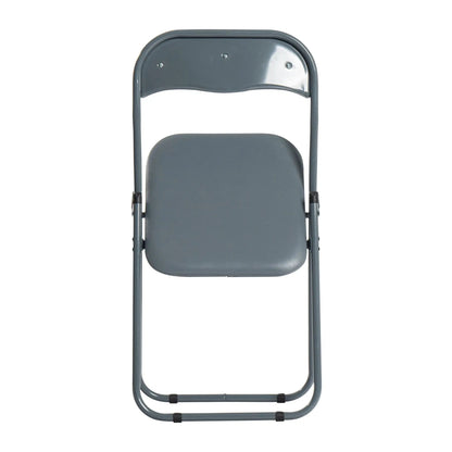 Grey Wave Grey Framed Padded Folding Chair