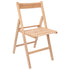 Beige Folding Chair – Solid Beech Wood Frame for Dining & Events