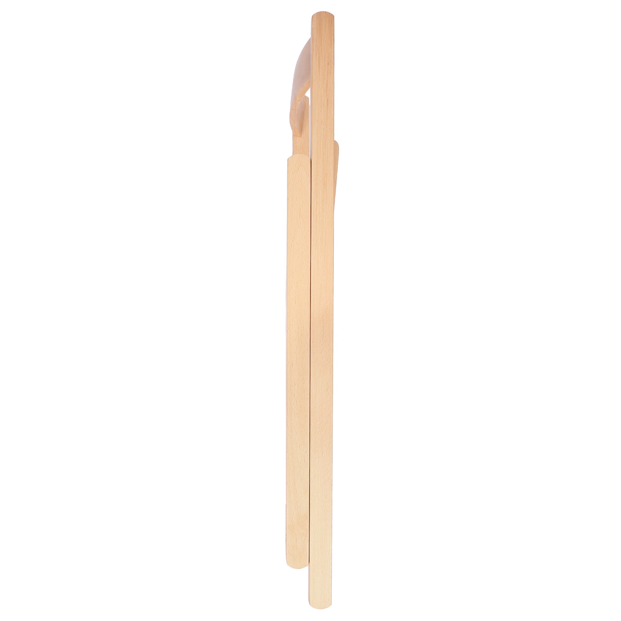 Natural Beech Wood Folding Chairs – Pack of Two