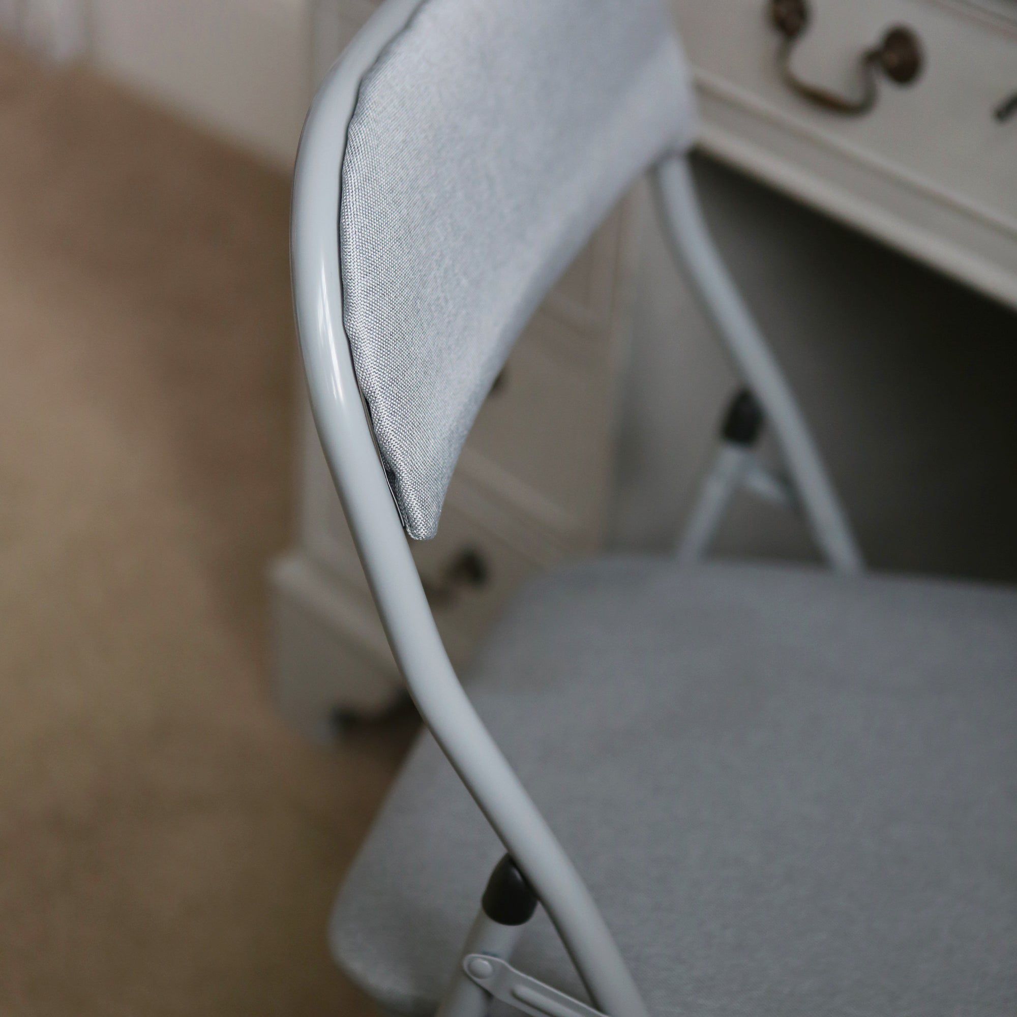 Black Fabric Padded Folding Chair