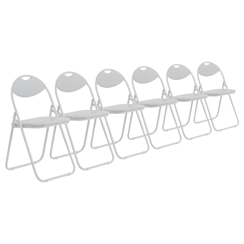 Padded Steel Folding Chairs - Pack of Six - By Harbour Housewares