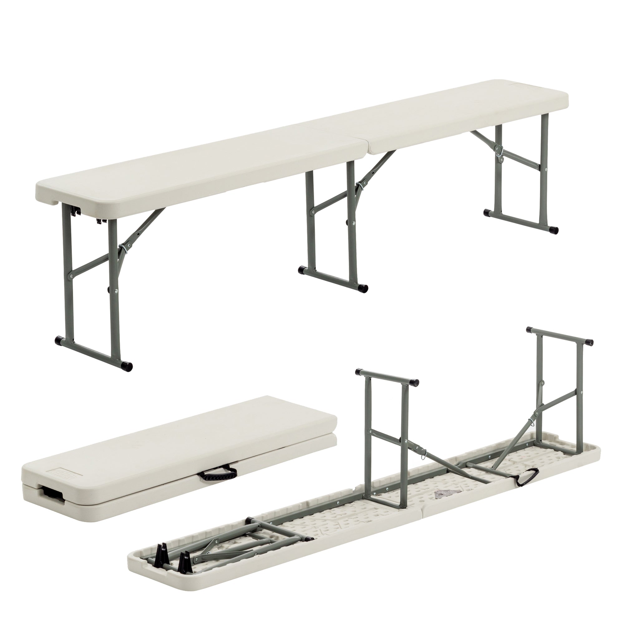 180cm Four Person Folding Trestle Bench - By Harbour Housewares