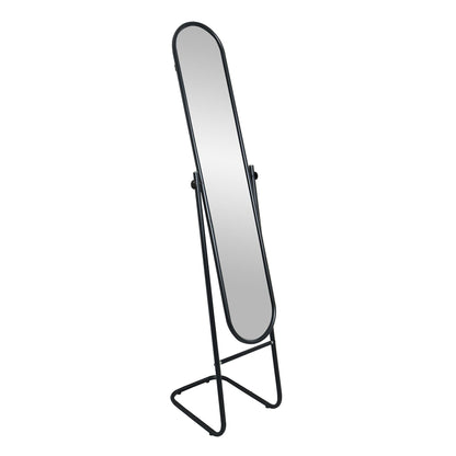 153cm x 30cm Black Round Full-Length Mirror