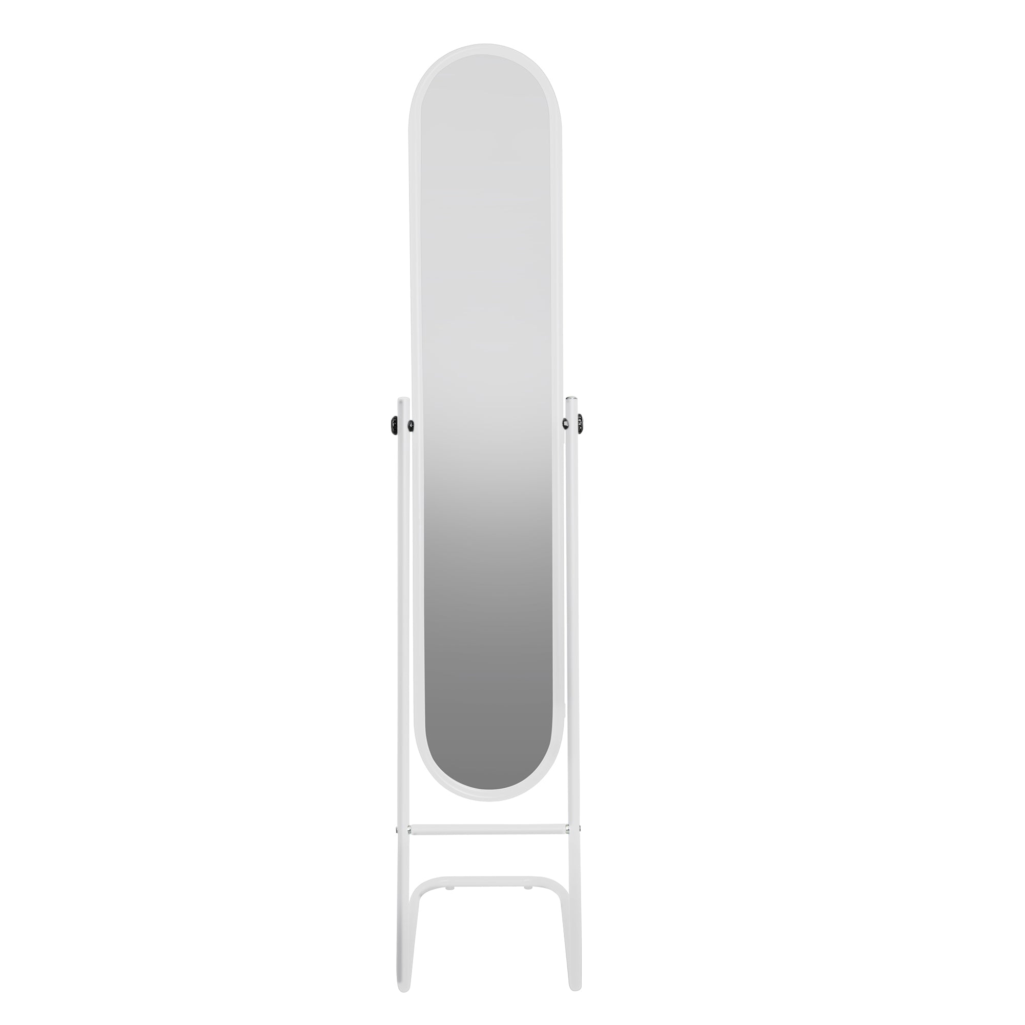 153cm x 30cm White Round Full-Length Mirror