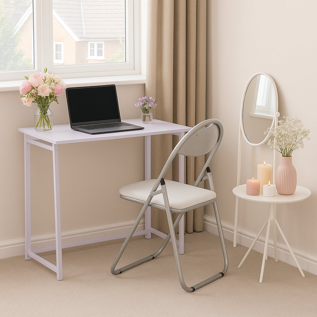 Deluxe Lilac Folding Wooden Desk