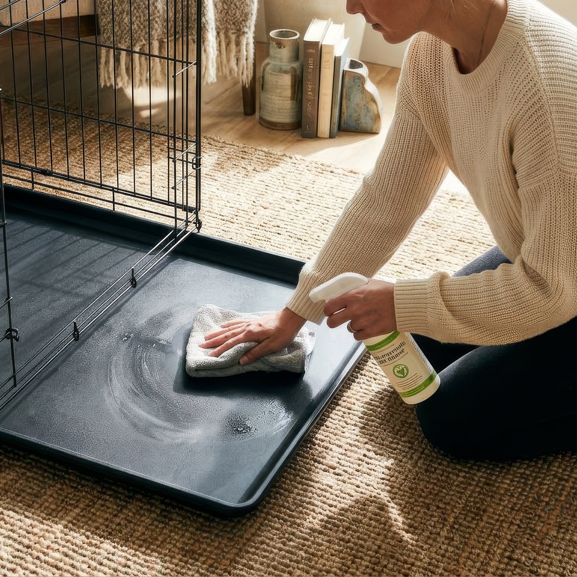 2 Door Metal Dog Crate with Removable Tray - Small