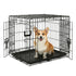 2 Door Metal Dog Crate with Removable Tray - Small