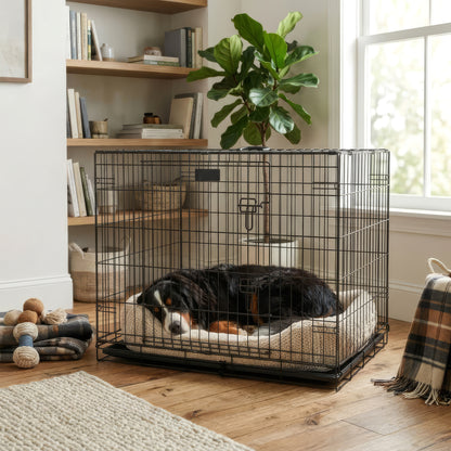 2 Door Metal Dog Crate with Removable Tray - Extra-Large