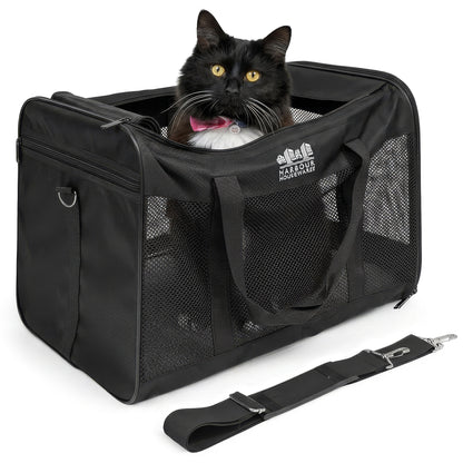 Foldable Cat Carrier - Large - Black