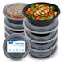 Round Reusable Meal Prep Containers - 1 Compartment (880ml) - Pack of 10