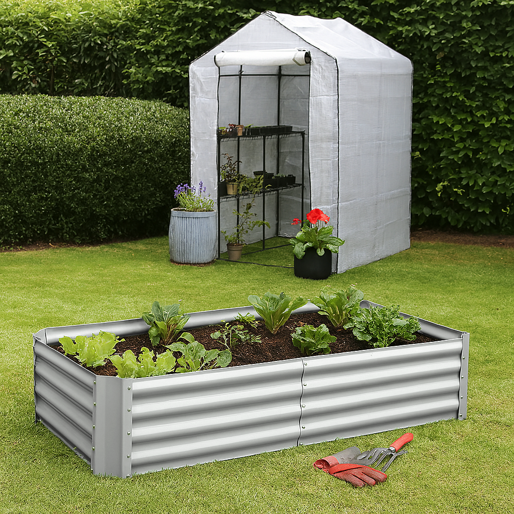 180cm x 90cm Rectangle Steel Raised Garden Bed - By Harbour 180cm x 90cm Rectangle Steel Raised Garden Bed - By Harbour