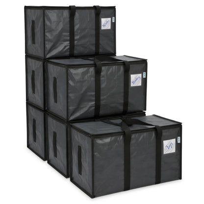 Large Heavy Duty Moving Bags - 90L - Anthracite - Pack of 6