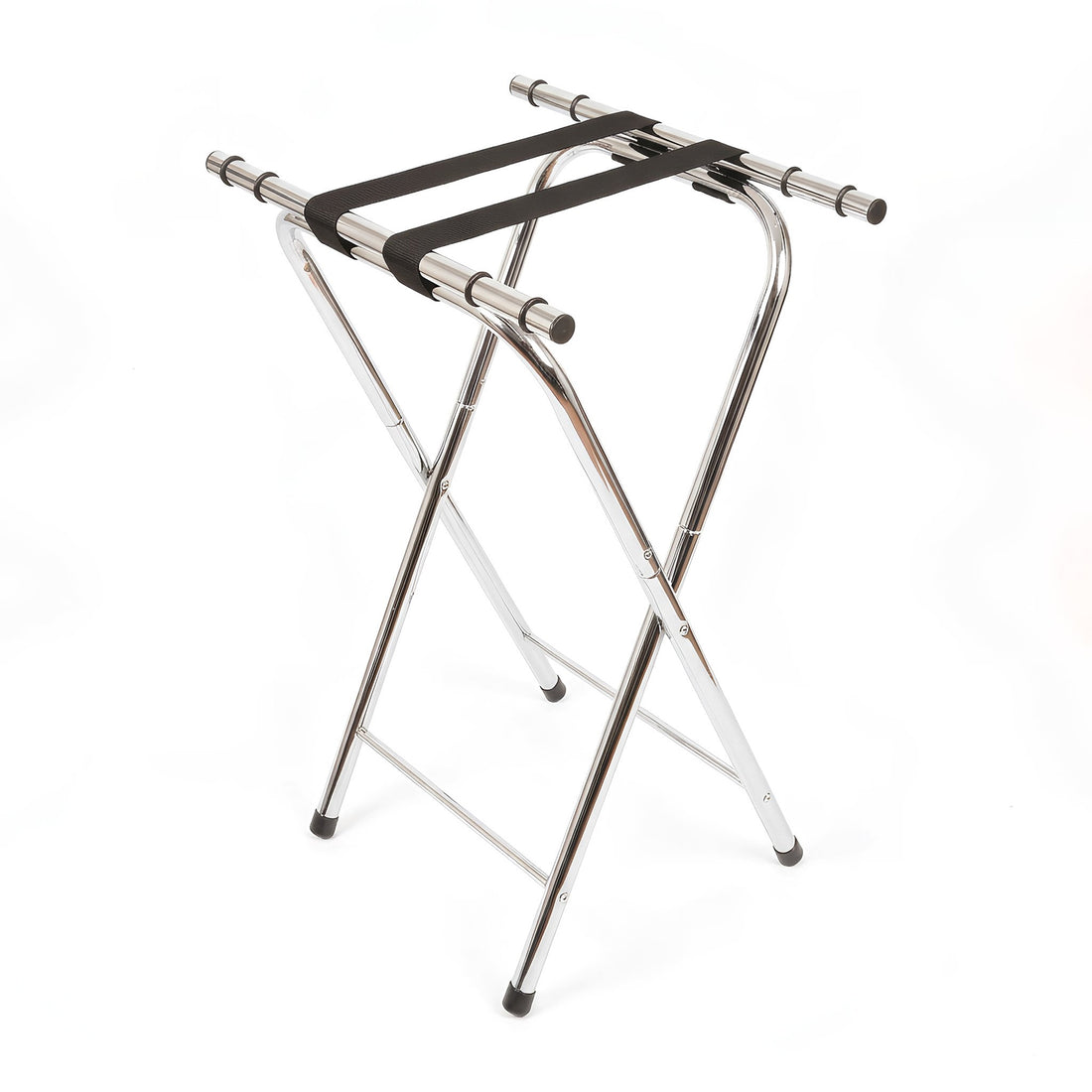 Metal Folding Serving Tray Stand - Chrome