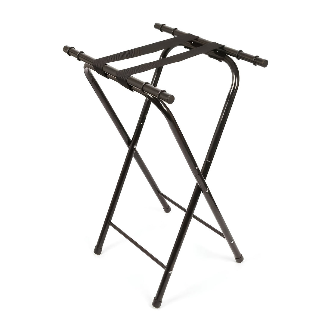Metal Folding Serving Tray Stand - Black