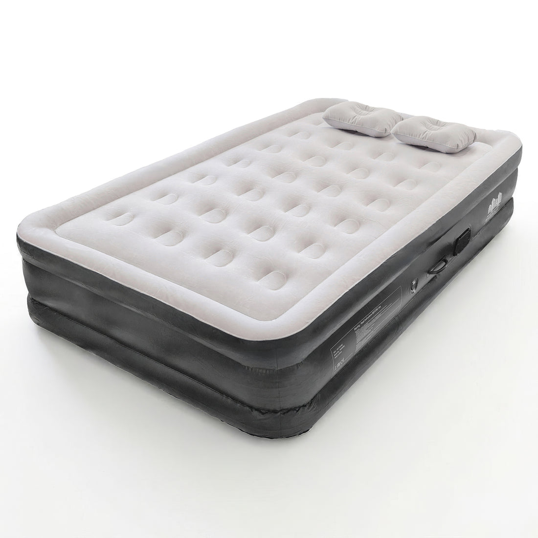 Double Airbed with Removable Electric Pump - Black/Grey