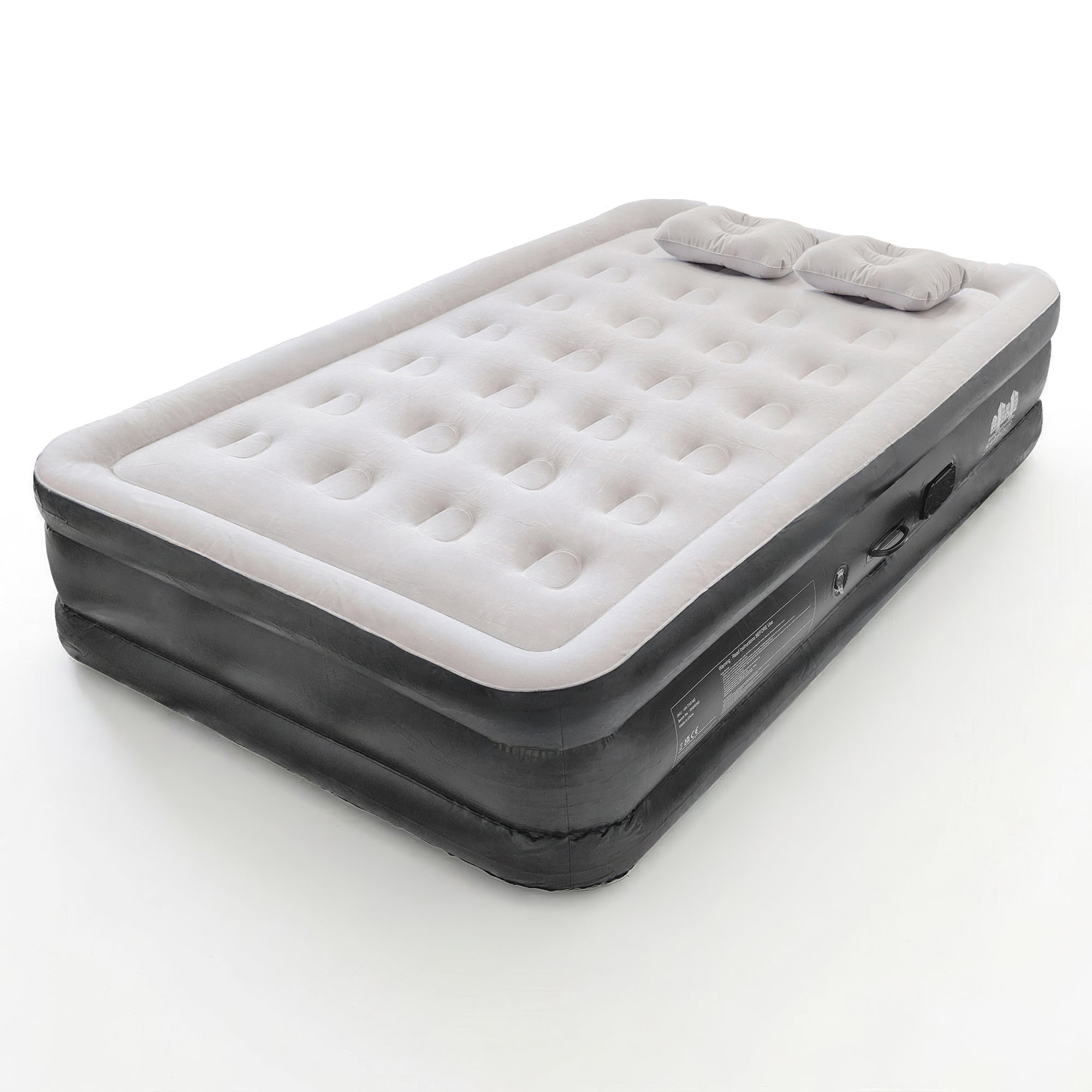 Double Airbed with Removable Electric Pump - Black/Grey