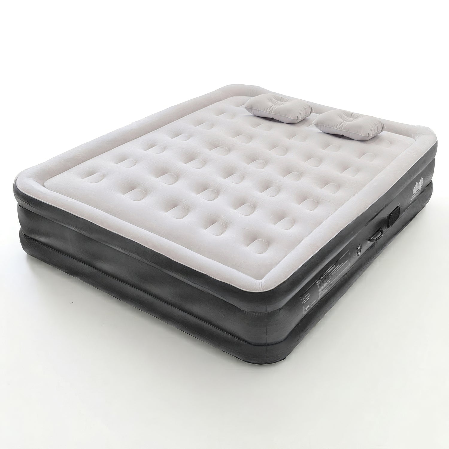 King Airbed with Removable Electric Pump - Black/Grey